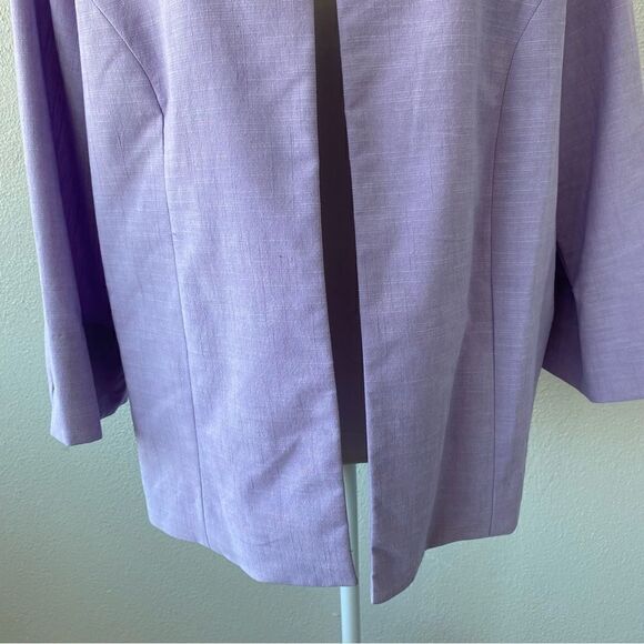 Alfred Dunner Woman’s Open Front Jacket Lilac Beaded SZ 14 - Picture 6 of 15